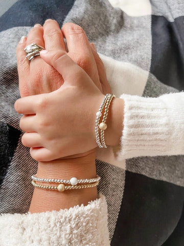 Bella Signature Bracelet with Sandblasted Round Bead