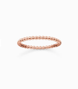 Bella Signature Rose Gold Beaded Stretch Rings