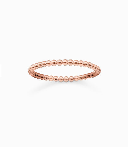 Bella Signature Rose Gold Beaded Stretch Rings