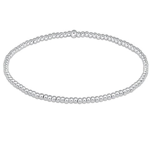 Bella Signature Sterling Silver 2mm Beaded Bracelet