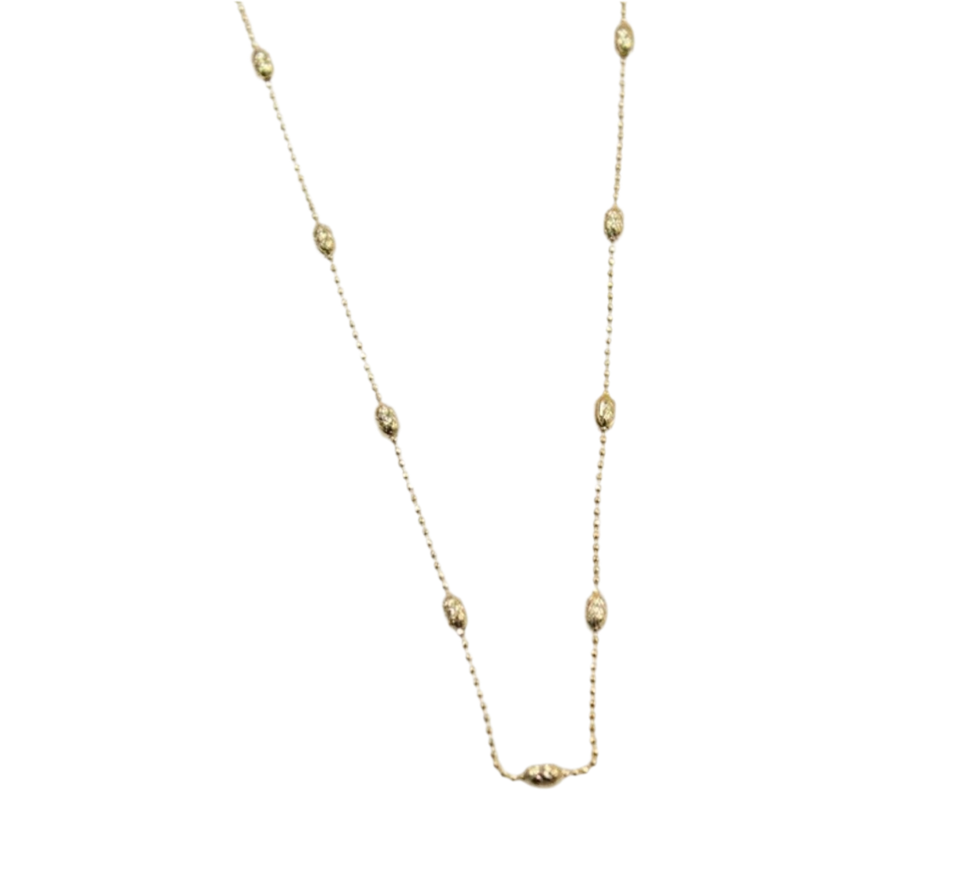 Marta - Textured Beaded Ball Chain Necklace