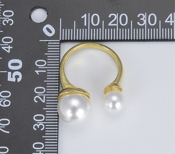 Margo - Open Freshwater Pearl Adjustable Ring