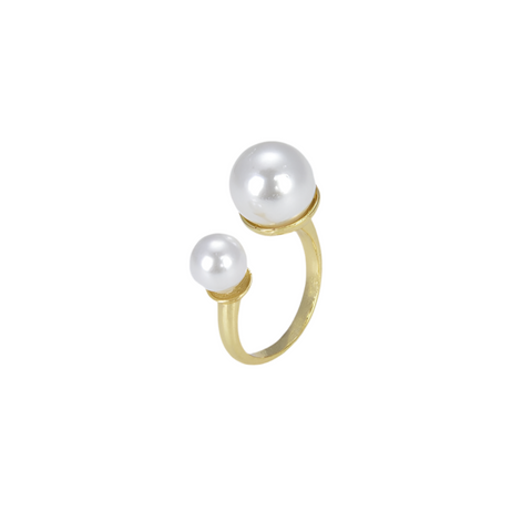 Margo - Open Freshwater Pearl Adjustable Ring