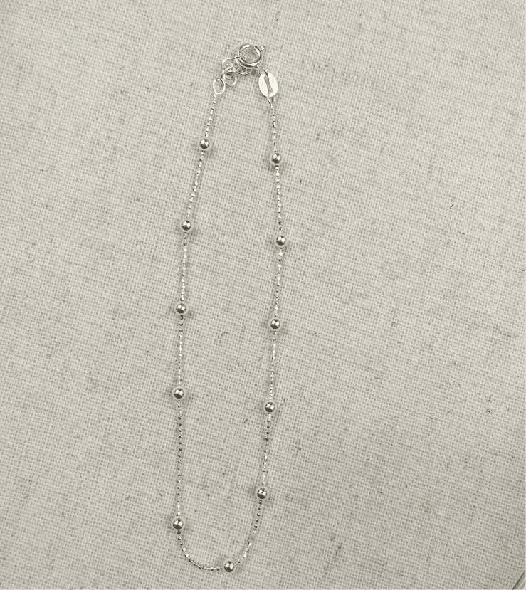 Dandrea - Diamond Cut & 3mm Ball anklet