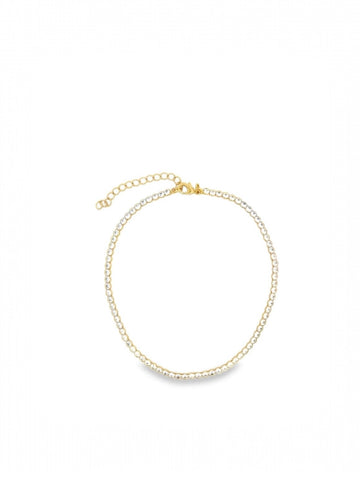 Camila - Round Stone Cut Tennis Anklet