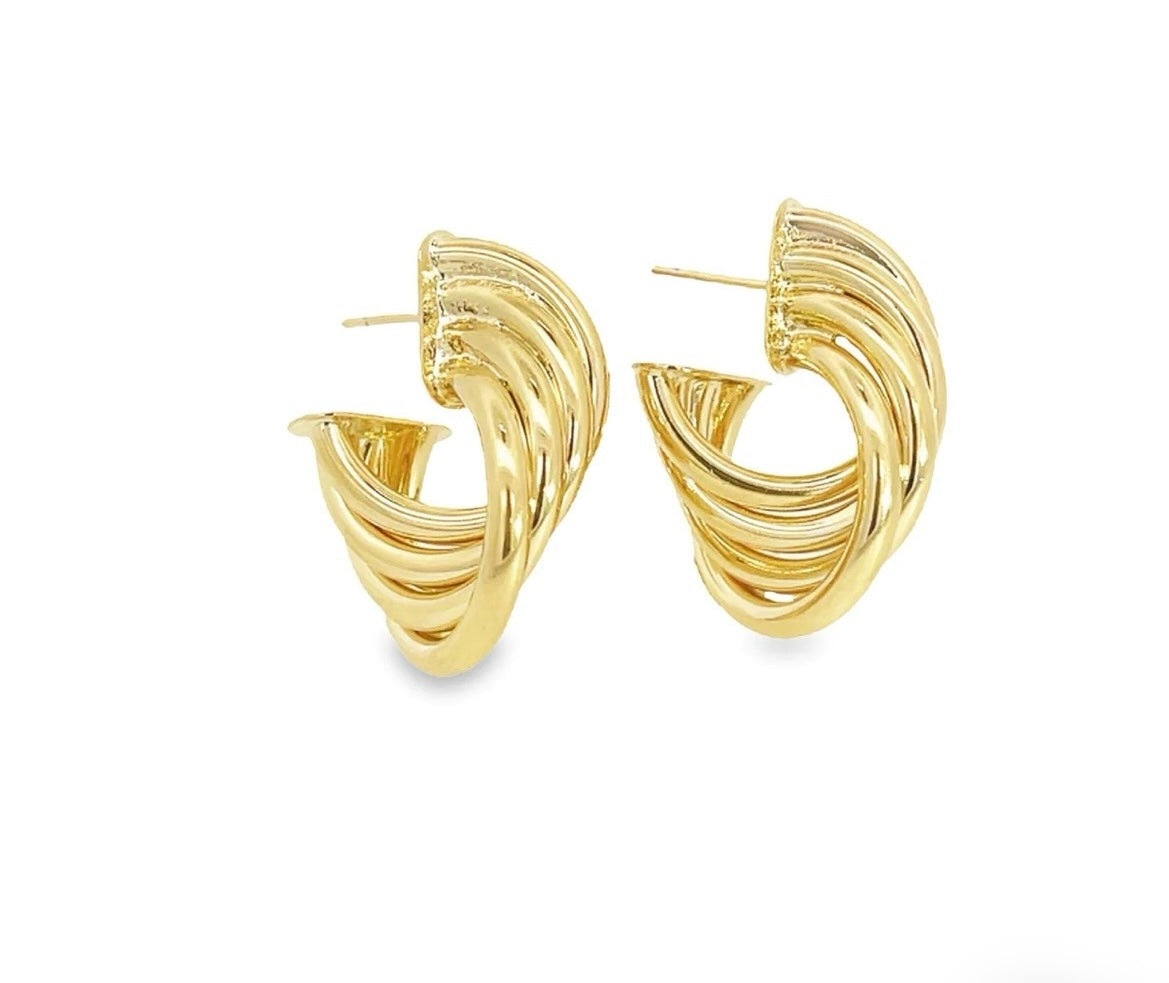 Wavy Knot Stud Earrings