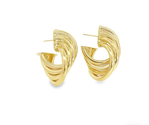 Wavy Knot Stud Earrings