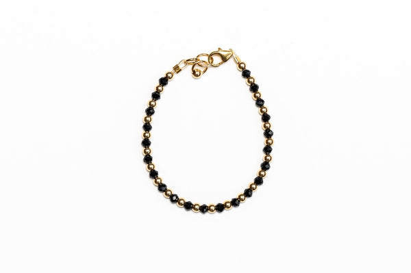 Bella Signature Bracelet with Black Crystal