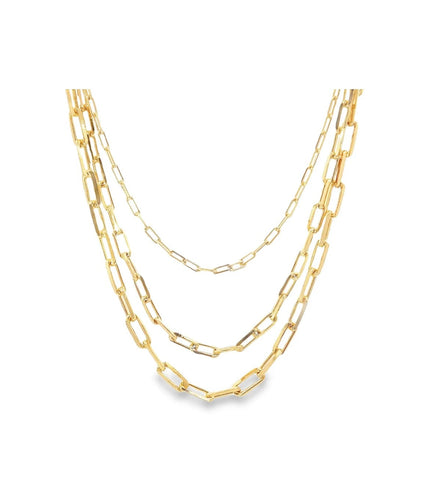 Mariana - Triple Paper Clip Necklace