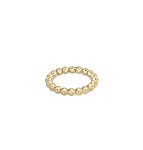 Bella Signature Gold Beaded Stretch Rings - 2mm, 3mm and 4mm Bead Size Available