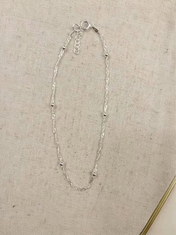 Jasmine - Singapore Chain with 3mm Ball Anklet
