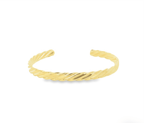 Daphine - Open Cuff, Twisted Bangle