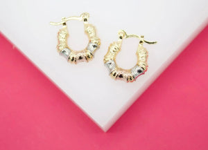 Teresa - Triple Tone Lever Back Earrings