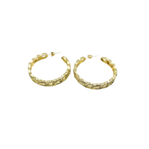 Louisa - Chain Shaped Hoop Earrings