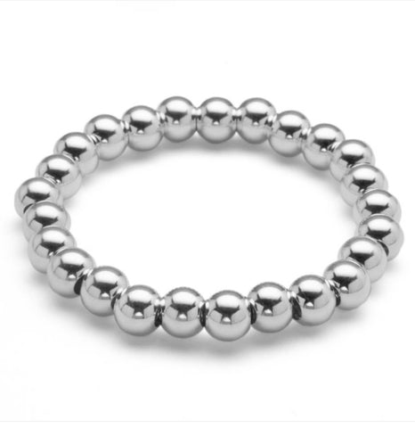 Bella Signature Sterling Silver 8mm Beaded Bracelet