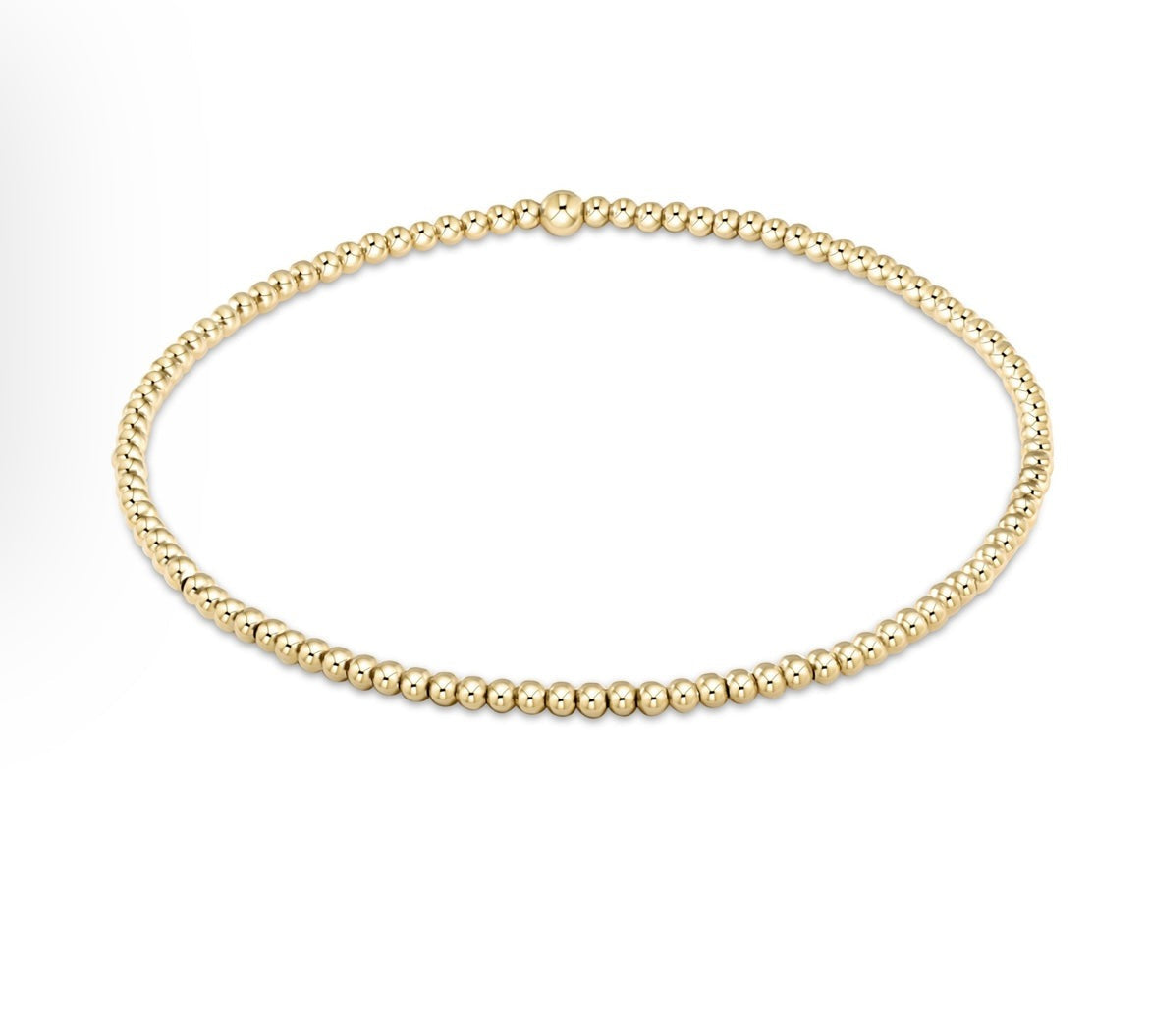 Bella Signature 2mm Gold Beaded Bracelet