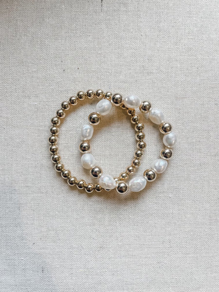 14K Gold Filled and Fresh Water Pearl Combination Bracelet