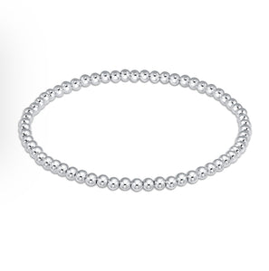 Bella Signature Sterling Silver 3mm Beaded Bracelet