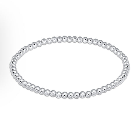 Bella Signature Sterling Silver 3mm Beaded Bracelet