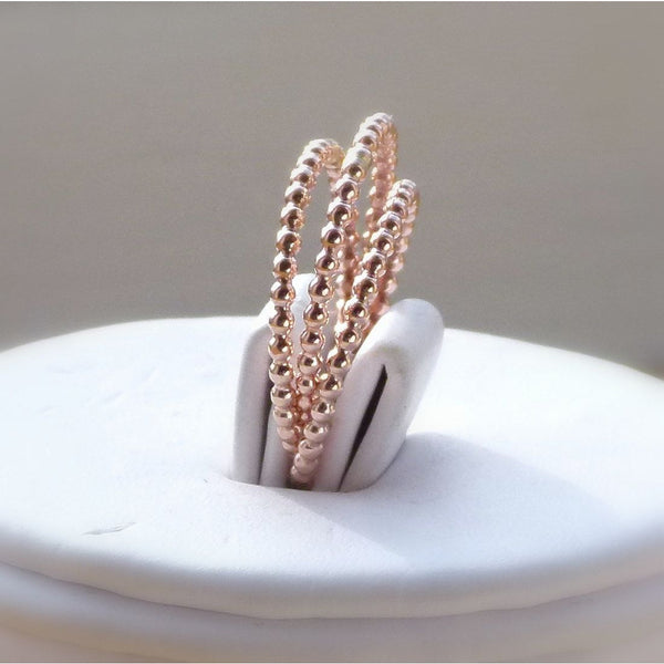 Stretch Rings - 14K rose gold filled, 2mm, 3mm and 4mm bead size