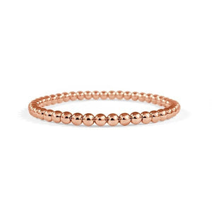 14K Rose Gold Filled 4mm Beaded Bracelet