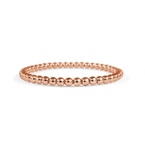 14K Rose Gold Filled 4mm Beaded Bracelet