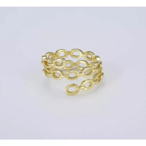 18K Gold Filled Adjustable Chain Ring