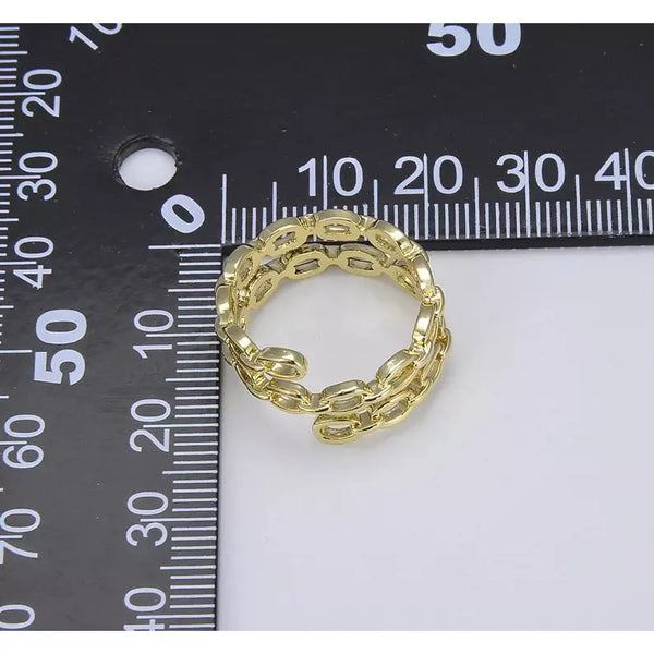 18K Gold Filled Adjustable Chain Ring