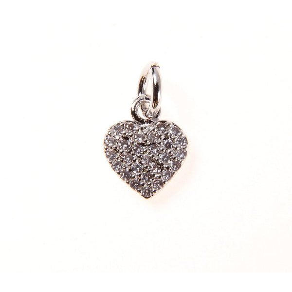 Heart Pendant, 18K Gold Filled with CZ with Micro Pave Heart