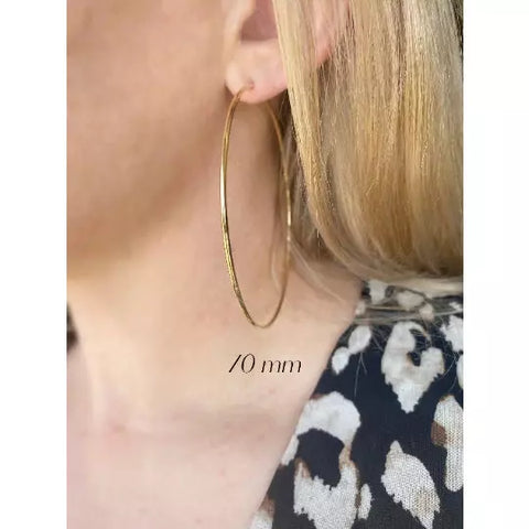 18K Gold Filled Endless Hoop Earrings
