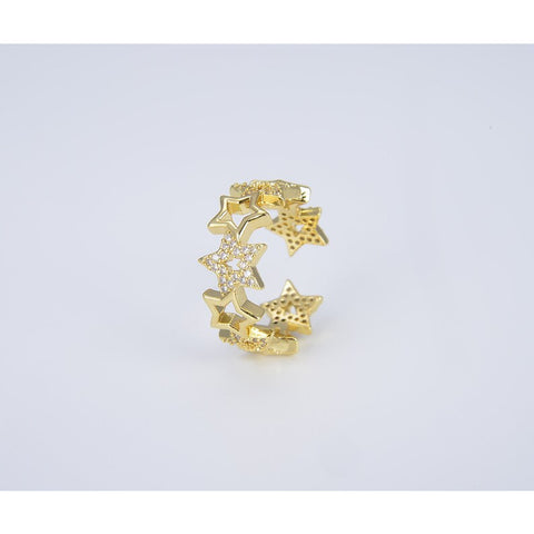 18K Gold Filled Adjustable Star Ring