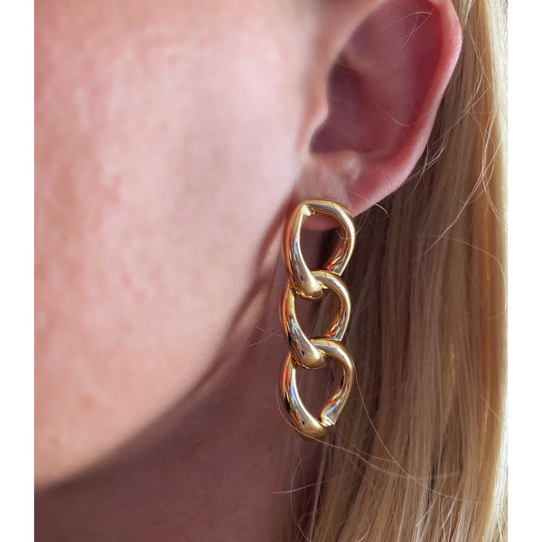 18k Gold Filled Chain Drop Earrings