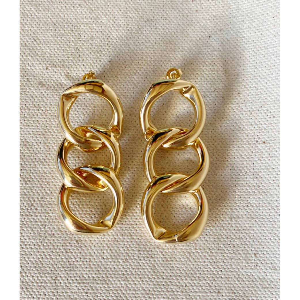 18k Gold Filled Chain Drop Earrings