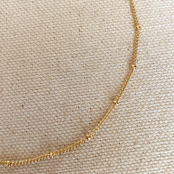 18k Gold Filled Satellite Anklet