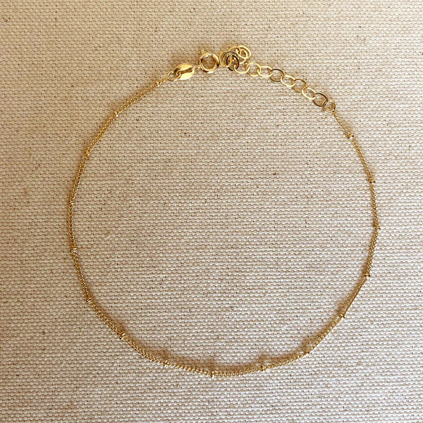 18k Gold Filled Satellite Anklet