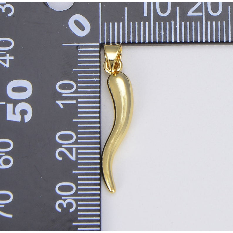 Italian Cornicello Horn Charm Bella Rose Co