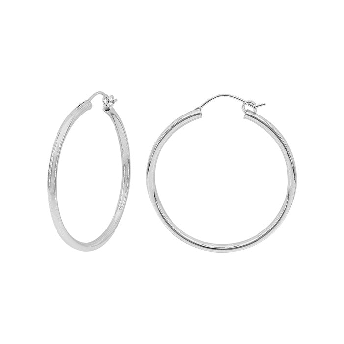 Sterling silver Euro wire Hoop