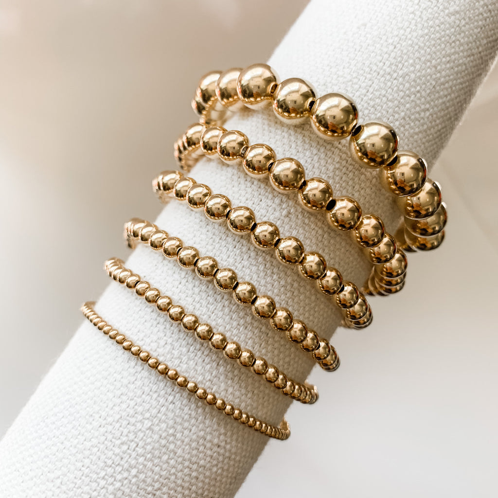 Bella Signature 3mm Gold Beaded Bracelet – Bella Rose & Co