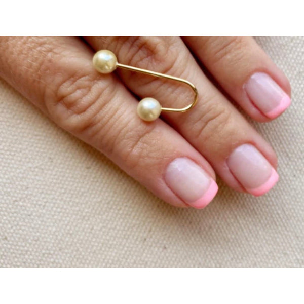 18k Gold Filled Screw Back Pearl Earrings