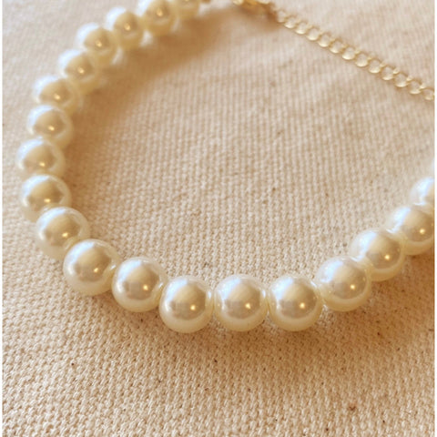 18k Gold Filled Classic Pearl Bracelet