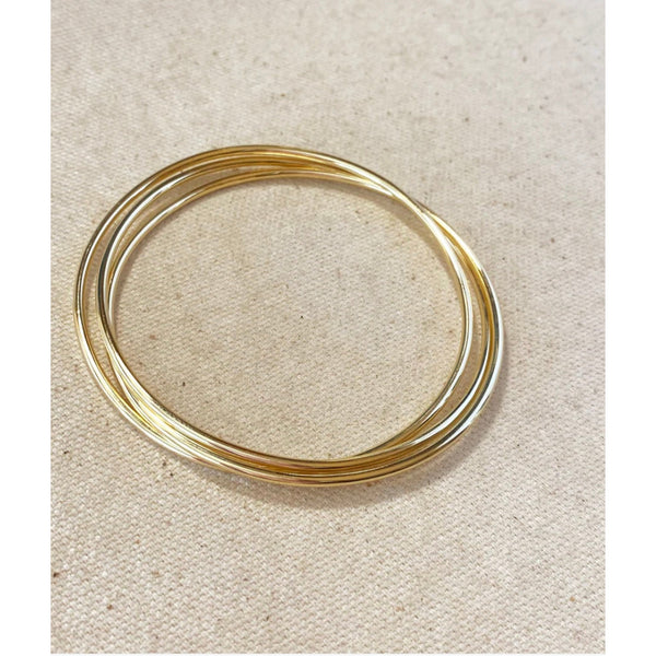 18k Gold Filled triple Bangle Bracelet