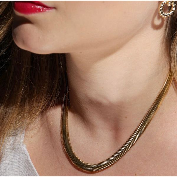 18k Gold Filled Thick Snake Chain Necklace