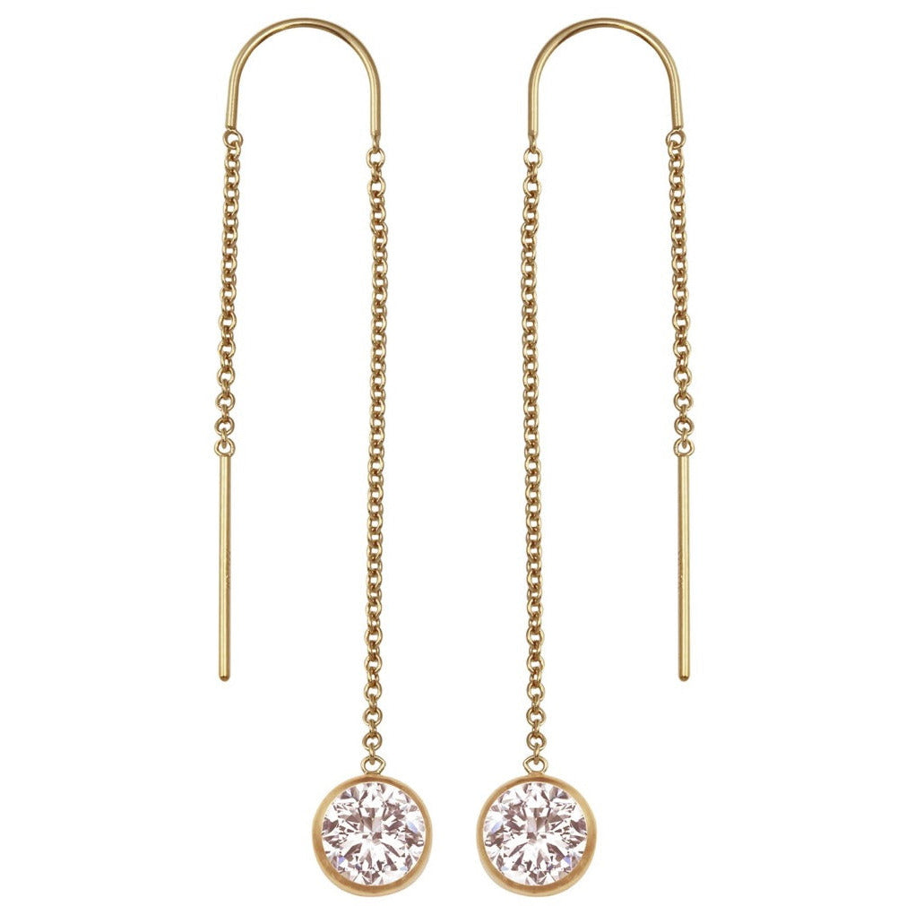 U-Threaders Earrings with Cubic Zirconia