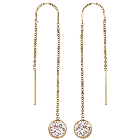 U-Threaders Earrings with Cubic Zirconia