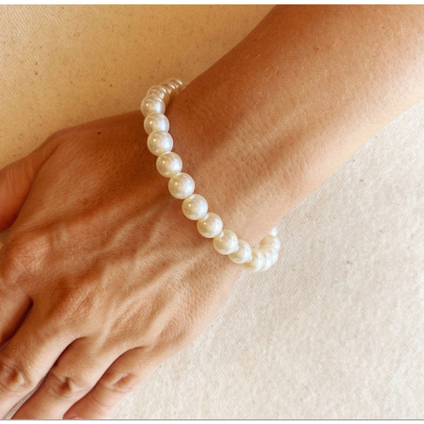 18k Gold Filled Classic Pearl Bracelet